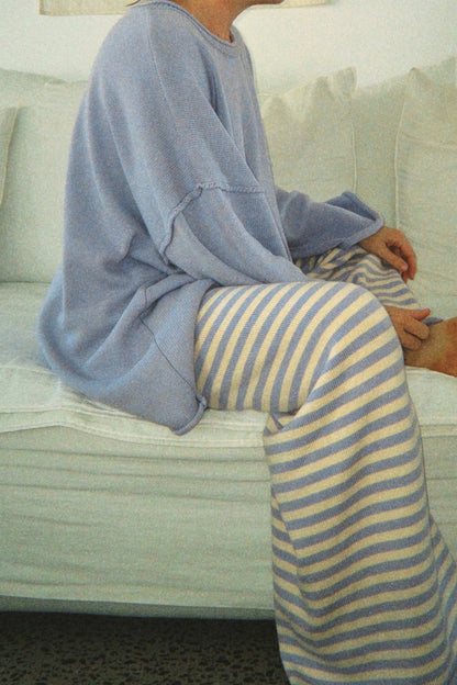 Rolly Knit Pants | Lilac Stripe