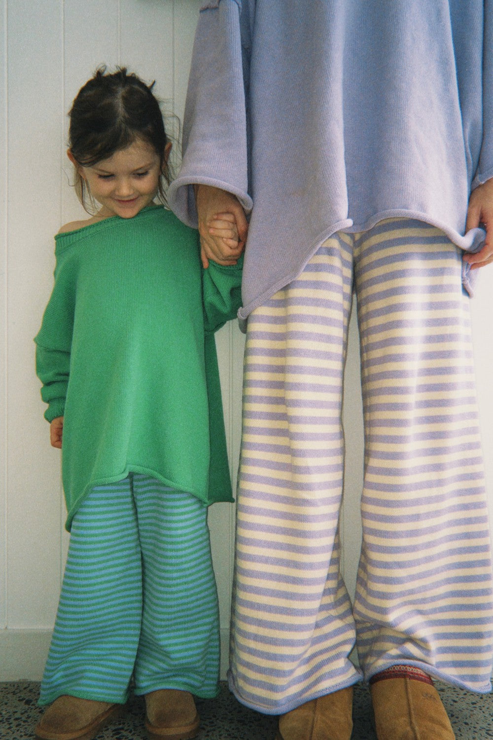 Rolly Knit Pants | Lilac Stripe