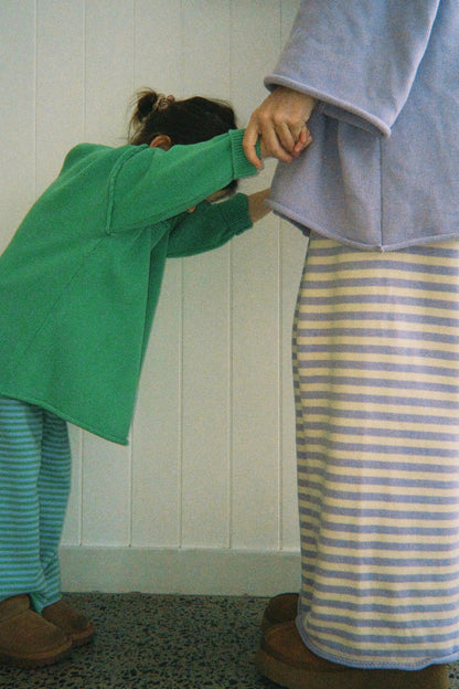 Rolly Knit Pants | Lilac Stripe