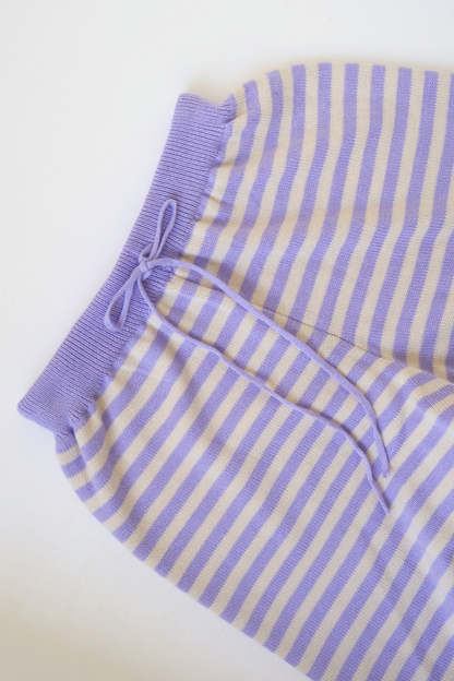 Rolly Knit Pants | Lilac Stripe