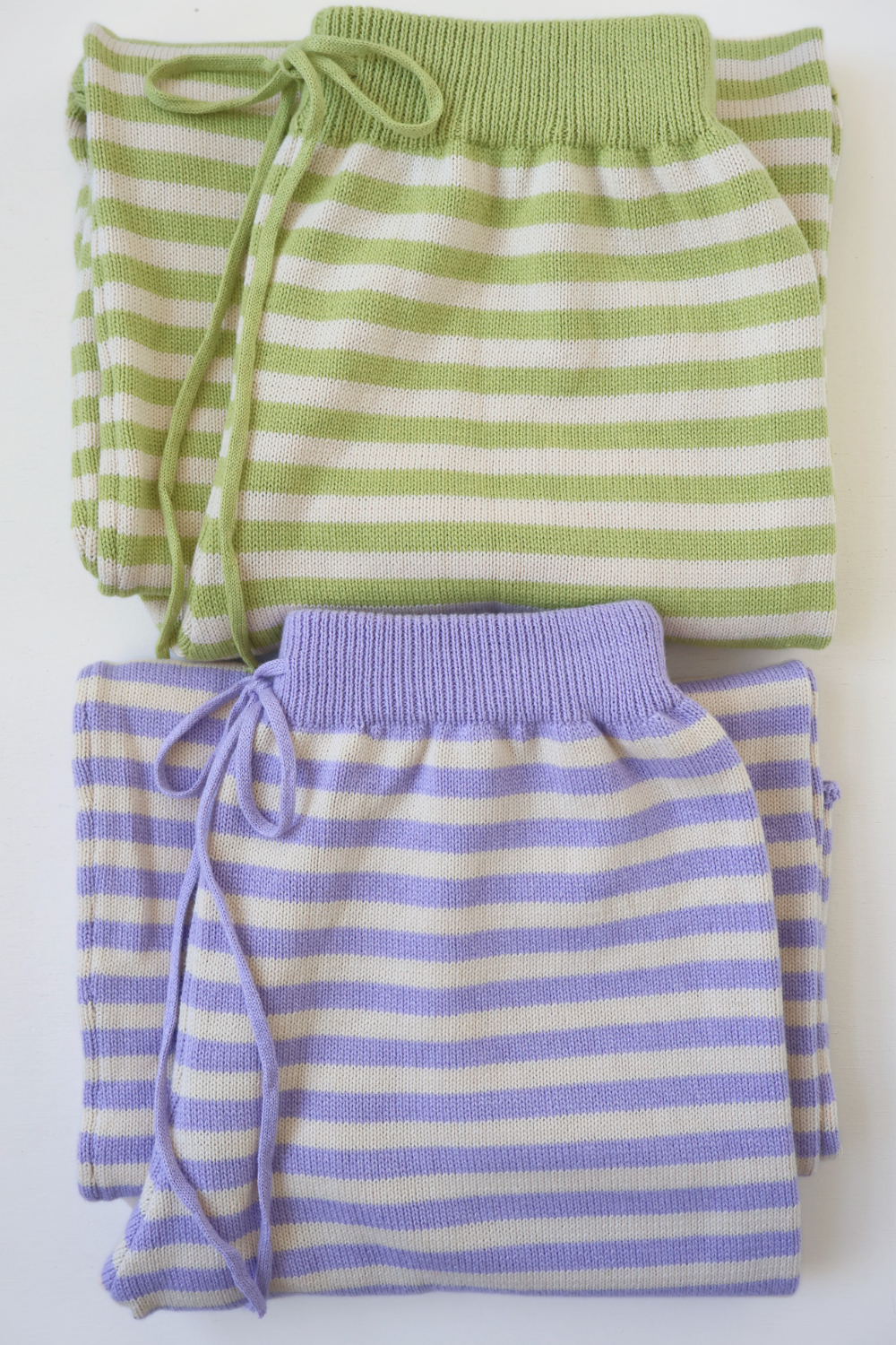 Rolly Knit Pants | Lilac Stripe