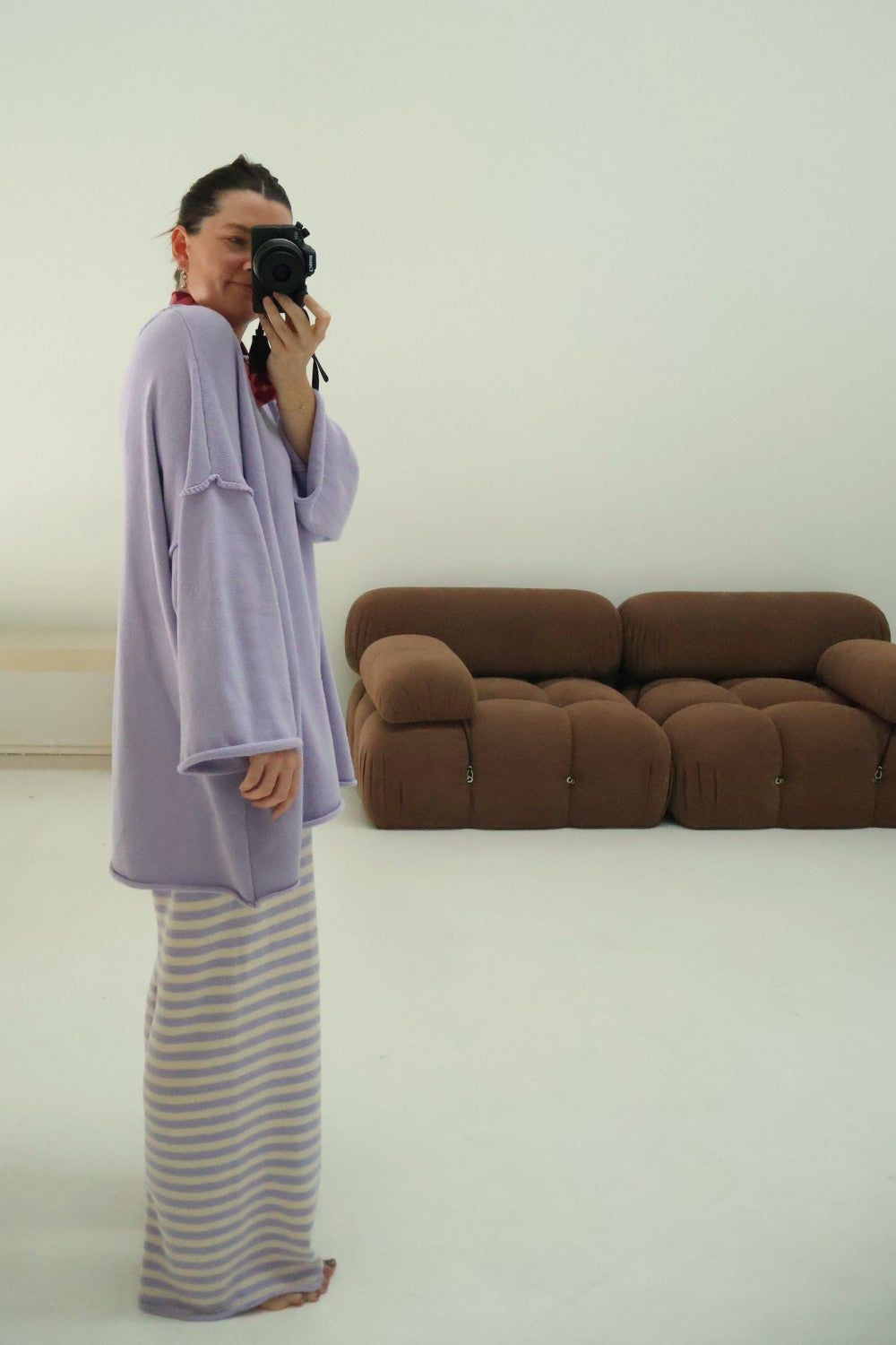 Rolly Knit Pants | Lilac Stripe