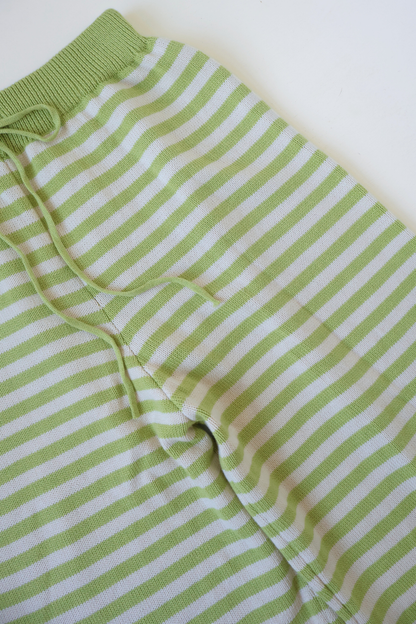 Rolly Knit Pants | Pistachio Stripe