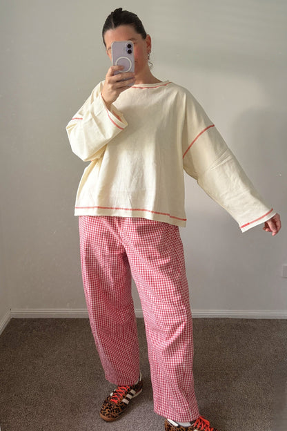 Staple Stitch Long Sleeve Tee | Milk + Chilli